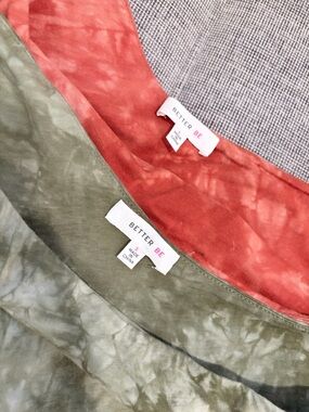 Better Be Olive Green and Orange One-Shoulder Tie-Dye Crop Tops 2 pack